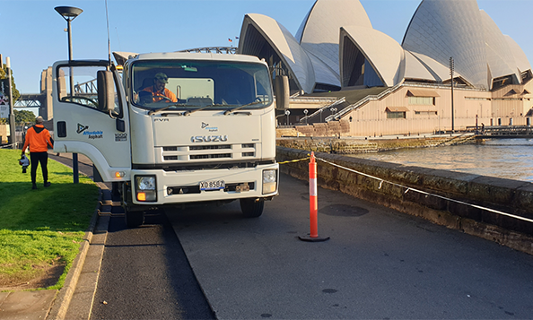 Affordable Asphalt completing a project next to Sydney Opera House.